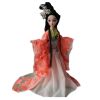 Chinese Ancient Ball-Jointed Doll 12-Joints Doll Orange and White China Ancient Costume Doll