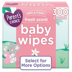 Fresh Scent Baby Wipes â€“ 300 Count, Hypoallergenic, Chamomile Infused, Plant-Based, Resealable