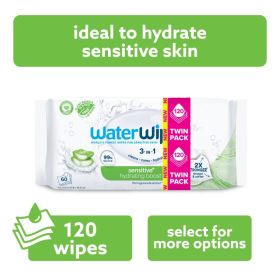 Sensitive+ Hydrating Baby Wipes â€“ 99% Purified Water, Unscented, Hypoallergenic, 2x Thicker, 120 Count