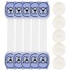 5Pcs Kids Safety Locks w/ 5 Furniture Corner Protectors Drawer Cabinet Strap Locks Baby-Proof Adhesive Fridge Latches Locks