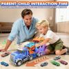 Truck Car Toys for 3, 4, 5, 6, 7, 8 Years Old Kids, Carrier Truck Race Track Toys
