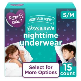 Ultimate Care Nighttime Underwear for Boys & Girls S/M, 15 Count