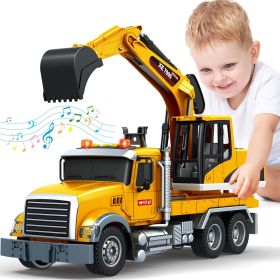 SpringFlower Toy Truck, Large Excavator Truck Toy for 3 4 5 6 Year Old Boys,Truck Toy with Sound and Light