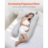 Pregnancy Pillow, U-Shaped Full Body Maternity Pillow for Pregnant Women, Soft and Breathable Pregnant Support Pillows with Removable & Washable Cover