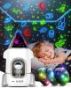 Rocket Night Light Projector for Kids Boys Toddler Toys with Music&Films Birthday&Christmas Gifts Nightlights with 360 Degree Rotation USB Charge Astr