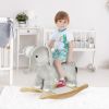 Kids Rocking Animal Elephant Rocker with Realistic Sounds, Plush Ride on Toy for 2-4 Years, Gray