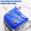 Police Truck Toy Large Semi Truck with Racing Car and Helicopter, Kids Police Car Toys with Light & Sound