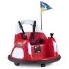 Red 5-Point Seat Belt Kids Bumper Car with Flashing Lights & Music, Safe 0.7-1.2 MPH Ride-On Toy for Boys & Girls