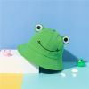 Children's Korean-Style Cute Frog Fisherman Hat Cotton Embroidered Sun Hat Warm Ear Protection Basin Hat
