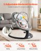 Baby Swing, 5-Speed Baby Rocker with 3 Seat Position, Portable Infant Swing for Newborn with PVC Touch Panel, Remote Control, Bluetooth