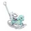 Rocking Horse for Toddlers, Balance Bike Ride On Toys with Push Handle, Backrest and Balance Board for Baby Girl and Boy, Unicorn Kids Blue color