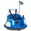 Blue 5-Point Seat Belt Kids Bumper Car with Flashing Lights & Music, Safe 0.7-1.2 MPH Ride-On Toy for Boys & Girls