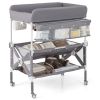 Portable Baby Changing Table with Wheels and Large Storage Rack