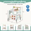 2-in-1 Baby Walker with 8 Fun Activities (Dessert Sorter/Adjustable Clock/Maze) + Side Shop Window (Role Play)-Light Green