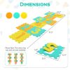 Yellow Kids Hopscotch Foam Mat with 9 Interlocking Tiles & 3 Marker Discs, Non-Slip Play Mat for Toddlers 10 Months+