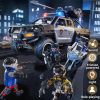 Police Car Toys for Boys 3-5, Play Vehicles for Boys Girls Ages 3-12 with Light and Sound, Role Playing Police Truck Toys