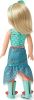 Girl Wellie Wishers Camille Doll with Blue Leotard, Mermaid Skirt, Headband, and Boots