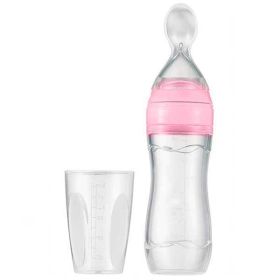 Baby Spoon Bottle Feeder (Option: Pink)