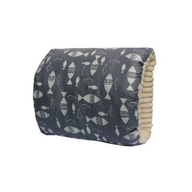 Adjustable Baby Cotton Nursing Arm Pillow Breastfeeding Washable Baby Infant Nursing Breastfeeding Pillow Cushion Arm Pad (Option: Gray Fish-25X23CM)