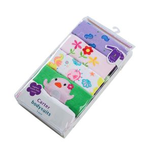 Long-sleeved triangle robe baby onesies cotton romper bag fart clothes baby children's clothing autumn (Option: Female treasure random 5 pieces-6M)