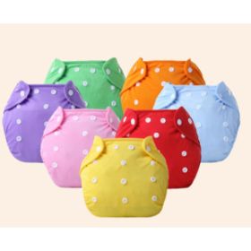 Increase diaper pants washable diapers can adjust the baby can pull pants pants waterproof waterproof diapers pants (Option: 7colors set-Grid)