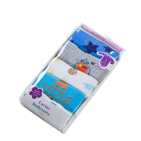 Long-sleeved triangle robe baby onesies cotton romper bag fart clothes baby children's clothing autumn (Option: Male treasure random 5 pieces-12M)