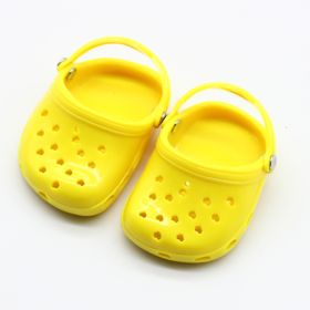 Doll beach slippers (Option: Yellow)