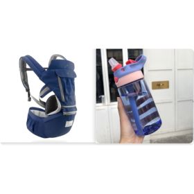 Multi-functional baby waist stool (Option: Blue set)