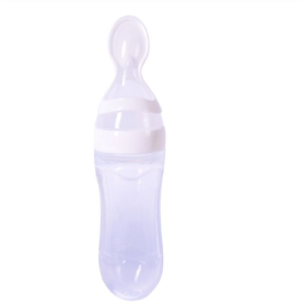Baby Spoon Bottle Feeder (Option: White)