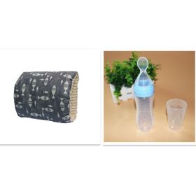 Adjustable Baby Cotton Nursing Arm Pillow Breastfeeding Washable Baby Infant Nursing Breastfeeding Pillow Cushion Arm Pad (Option: Gray Fish set-25X23CM)