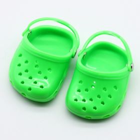 Doll beach slippers (Option: Green)