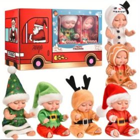 4 Inch Mini Baby Doll Set Of 6 Pieces Realistic Reborn Baby Doll-Baby Gifts For Boys And Girls From 3 Years Old Birthday Gifts (Option: 6pack)