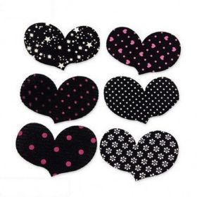 Black Hair Magic Stickers 6 Pieces Per Pack Bangs Post Magic Sticker Hair Stickers Clip-Less Hair Ornaments Hair Fringed Reusable Random Designs Hair (style: set 8)