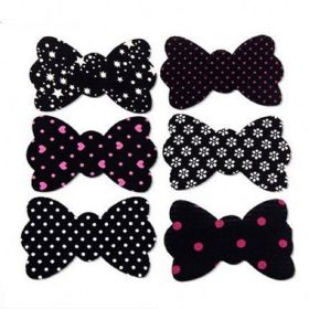 Black Hair Magic Stickers 6 Pieces Per Pack Bangs Post Magic Sticker Hair Stickers Clip-Less Hair Ornaments Hair Fringed Reusable Random Designs Hair (style: set 9)