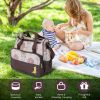 5Pcs Baby Nappy Diaper Bags Set Mummy Diaper Handbags with Diaper Pad Food Bag Bottle Bag Travel Tote Bags For Mom Dad