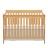 Baby Crib 5-in-1 Convertible, Wood Crib Converts to Toddler Bed, Daybed and Full-Size Bed, Non-Toxic Finishes