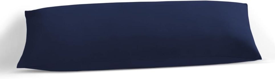 Body Pillow Cover 20x48 Body Pillow Case 100% Soft Egyptian Cotton 1Pc Body Pillow Cover Premium 500 Thread Count Body Pillowcase Zipper Closure - Nav (Material: Cotton)