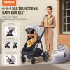 Travel System Stroller with Infant Bassinet, 2-in-1 Baby Cradle Stroller Combo, Reversible Seat, Easy One-button Folding