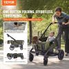All-Terrain Stroller Wagon, 2 Seats Foldable Expedition 2-in-1 Collapsible Wagon Stroller, Includes Canopy, Parent Organizer, Snack Tray & Cup Holders