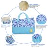 5Pcs Baby Nappy Diaper Bags Set Mummy Diaper Handbags with Diaper Pad Food Bag Bottle Bag Travel Tote Bags For Mom Dad