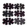Black Hair Magic Stickers 6 Pieces Per Pack Bangs Post Magic Sticker Hair Stickers Clip-Less Hair Ornaments Hair Fringed Reusable Random Designs Hair