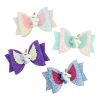 Baby Girls Unicorn Bow Hair Clips 3.5inch Girls Hair Accessories with Unicorn Glitter Boutique Hairpin with Unicorn