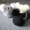 Cute Pompom Baby Hat Warm Winter Knitted Kids Baby Girl Boy Beanie Cap Solid Outdoor Infant Toddler Children Hat Bonnet